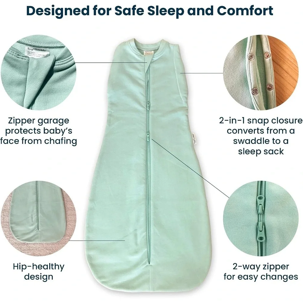 Tiny Twinkle Baby Sleep Sack 0-3 Month 1.0 TOG Cotton Elastane Wearable Blanket
